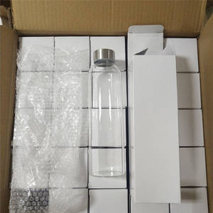 漏れ防止500mlホウケイ酸ガラス製水筒、安全な蓋付きカスタムロゴ入りドリンクウェア - Product Image 5