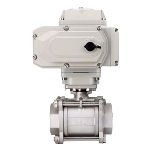 Vanne à boisseau sphérique électrique Bcst en trois parties, 2 pouces, en acier inoxydable 304, pour contrôle d'automatisation industrielle - Product Image 1