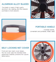 Extracteur axial portatif à roulement à billes, facile à installer, de type cylindrique, pour l'alimentation en air des ateliers et usines