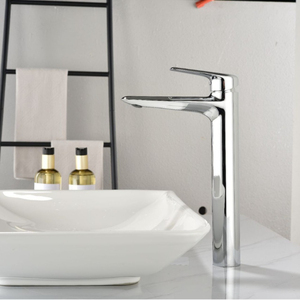 Hiện đại đơn-xử lý Chrome phòng tắm vòi Brushed kết thúc tàu chìm vòi lạnh + Nước nóng Mixer Electroplated lưu vực vòi nước - Product Image 3