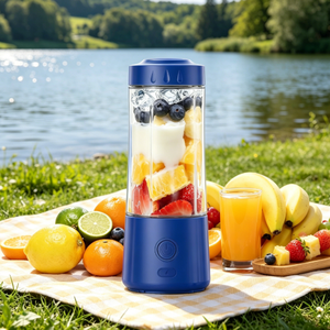 Leakproof Portable Blender Cup 400ml USB Juicer with Ice Crushing Outdoor <b>Camping</b> & <b>Kitchen</b> Use BPA-Free Smoothie Maker - Product Image 1