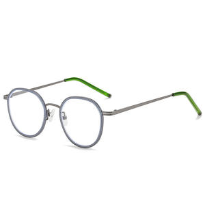 Lunettes anti-lumière bleue Qianai à monture irrégulière, monture complète, verres PC, unisexe, forme ovale N3 20157 - Product Image 3