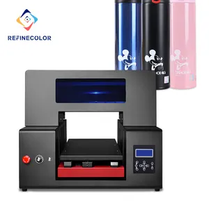 Refinecolor Dtg Impresora الأشعة فوق البنفسجية مسطحة الطابعة للحصول على زجاج طباعة معدنية جراب هاتف عنوان السيراميك زجاجة نبيذ هدايا