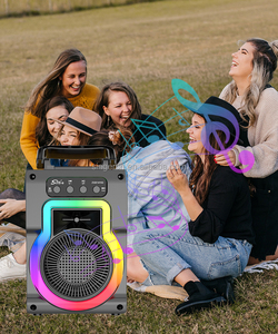 ZQS14102 Mini microphone intégré Audio Portable chant à la maison karaoké famille sans fil BT haut-parleur Portable extérieur avec micros - Product Image 6