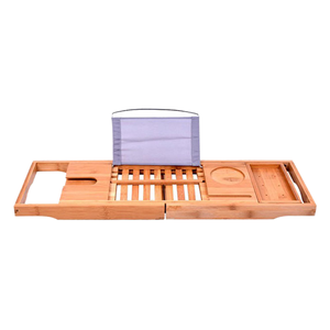 Addreen Tốt Nhà-Bán Sang Trọng Cao Cấp Tre Gỗ Tắm Khay Đọc Sách Giá Và Xà Phòng Nhà Chủ Khay Tắm Caddy Phòng Tắm Thiết Lập - Product Image 1