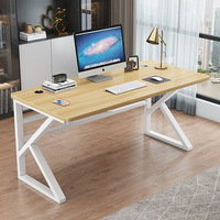 Vente en gros, bas prix, Durable, bureau à domicile, cadre métallique Simple, noir et blanc, bureau d'ordinateur Pc de jeu