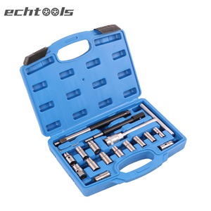 Bộ dụng cụ làm sạch, sửa chữa kim phun dầu diesel đa năng 17 món, kèm dụng cụ cắt, làm sạch, bào lại đầu kim phun EC1432 - Product Image 4