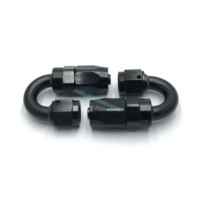 Pasokan Pabrik Aluminium AN4 AN6 AN8 AN10 AN12 AN16 Lurus 45 90 180 Derajat Selang Putar Ujung Pas Bahan Bakar Minyak Gas Selang Adaptor