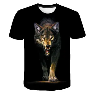 XXS-6XL angepasste schnell trocknende T-Shirts drucken Unisex 3D T-Shirt Wolf Shirt Herren bedruckte T-Shirts für Männer