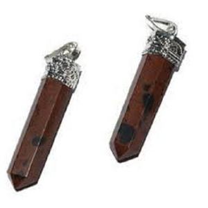 จี้คริสตัลไม้มะฮอกกานีออบซิเดียนจุดหินอัญมณีคริสตัลทรงหกเหลี่ยมสร้อยคอเครื่องประดับขายส่ง - Product Image 5