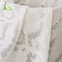 Kain Chiffon Jacquard Bunga Berpotongan Poliester, Kain Lapisan Ringan dan Bernapas, untuk Kemeja, Gaun Hanfu, Tekstil Pakaian Wanita