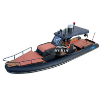 Hedia Nouveau Design Luxe Sport Bateau Semi-Rigide (RIB) en Aluminium à Coque en V Profonde de 35 pieds Rhib1050 Gonflable ORCA Hypalon