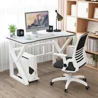Bureau d'ordinateur simple à pieds en K, style course e-sport, table de jeu pour PC, bureaux de gaming