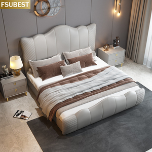 U-Best Cama de lujo Estilo americano Muebles de dormitorio de madera Bedframe Twin Matrimoniale 2 Personnes Lit Cama Yatak Letto Letti - Product Image 3