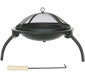 Steel Fire Pit Folding Garden Patio Camping Heater Burner BBQ By Home