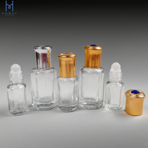 Bán Buôn Rỗng Du Lịch Sang Trọng Rõ Ràng 3Ml 6Ml 10Ml 12Ml Bát Giác Vòng Tinh Dầu Nước Hoa Cuộn Trên Chai Thủy Tinh Với Con Lăn Bóng - Product Image 5