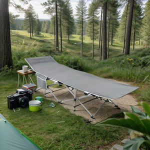 Lit pliant d'extérieur confortable et épais d'origine, lit pliant en métal simple, gain de place, pliable - Product Image 3