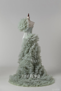 Jusere-<span class=keywords><strong>Vestidos</strong></span> de Noche de menta <span class=keywords><strong>para</strong></span> mujer, Falda recta de diseño único, vestido Formal de invitados de <span class=keywords><strong>boda</strong></span>, <span class=keywords><strong>2022</strong></span> - Product Image 3