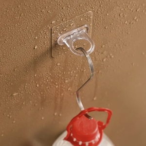 Support mural réutilisable en acrylique transparent pour bouteille de gel douche, sans clou ni perçage, pour salle de bain, support de <span class=keywords><strong>tringle</strong></span> à <span class=keywords><strong>rideau</strong></span>, vente en gros Yiwu - Product Image 2