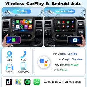 Lecteur DVD de voiture Android 11 Rhythm <span class=keywords><strong>9</strong></span> pouces avec écran tactile, navigation GPS, Carplay, BT, WiFi, radio FM pour <span class=keywords><strong>Opel</strong></span> <span class=keywords><strong>Vivaro</strong></span> 2014-2018 - Product Image 3