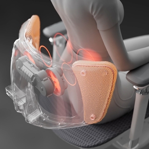 <span class=keywords><strong>HBADA</strong></span> X7 avec suivi lombaire entièrement automatisé, appui-tête 4D 720 °   Chaise de bureau ergonomique intelligente pivotante grise avec accoudoirs réglables - Product Image 6