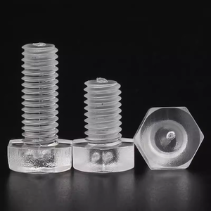 Tornillos M6 x 10 mm, Tornillos de Plástico Transparente M6 PC, Pernos Acrílicos Aislantes Hexagonales, Tornillos Roscados - Product Image 6