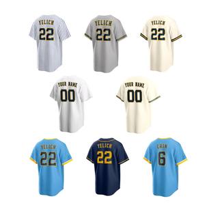 Herren 22 Christian Yelich Custom Name und Nummer US America Hochwertige Hot Selling genähte Baseball-Trikots - Product Image 1