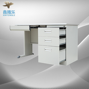 Muebles escolares de metal de diseño moderno, mesas de escritorio de ordenador de acero para comedor de oficina con cajón, mesa de almacenamiento de acero, escritorio de oficina - Product Image 3
