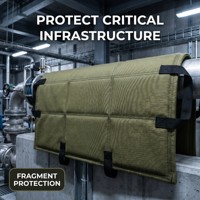 Couverture anti-explosion portable haute résistance en aramide pour la sécurité sur site et la protection d'urgence