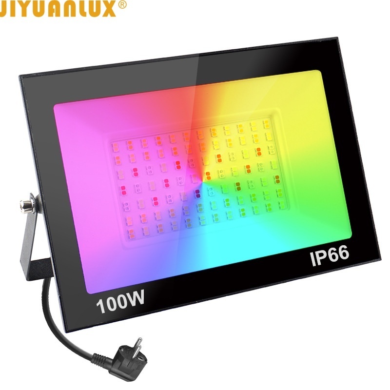 110V 220v Outdoor Floodlight Color Light Led Rgb Flood Light Rgb Smart Led Remote Controller Light