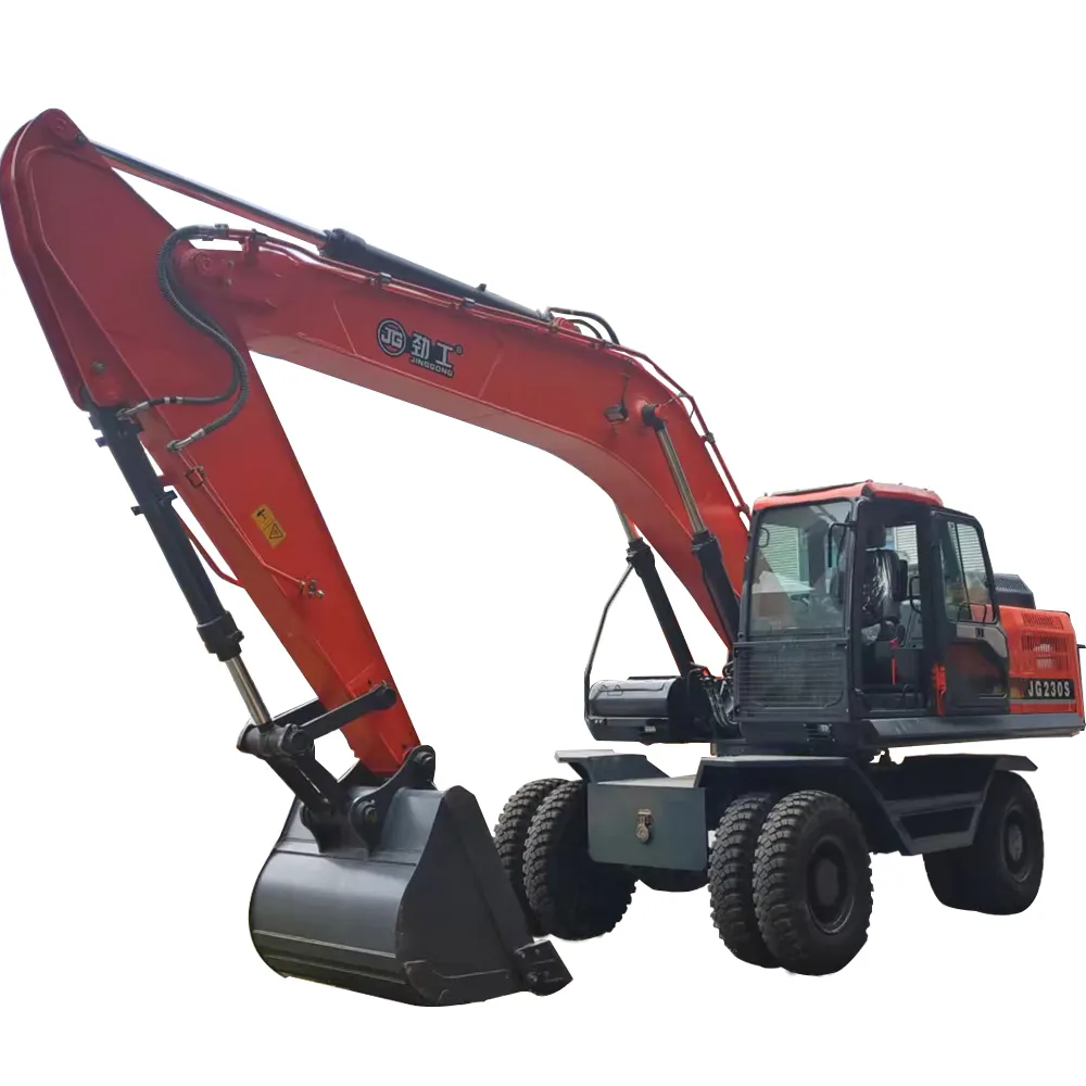 Professional Excavator Manufacturers Ditching Machine Bucket Excavator 20Ton Wheel Digger