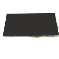 Tapis d'entraînement de golf vert pour swing et chipping avec base en EVA, surface de frappe double herbe 40x64cm personnalisable