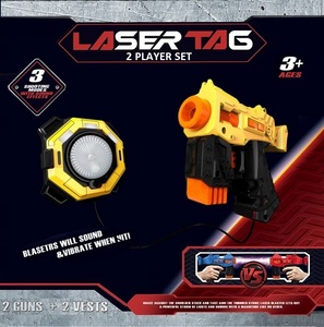 Set di 4 Pistole Laser Tag KSF con Gilet <span class=keywords><strong>per</strong></span> 4 Giocatori, Gioco Laser Tag Digitale <span class=keywords><strong>per</strong></span> <span class=keywords><strong>Bambini</strong></span> da Interno ed Esterno - Product Image 4