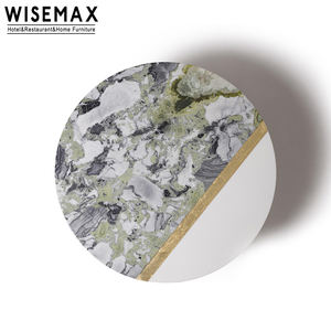 MUEBLES WISEMAX, <span class=keywords><strong>precio</strong></span> competitivo, muebles modernos de acero inoxidable, base dorada de lujo, mesa de centro de mármol, proyecto de hotel - Product Image 6