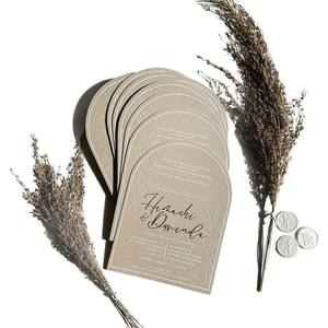 Custom Luxury Foil <b>Gold</b> Letterpress Wedding Invitation Greeting <b>Card</b> Custom Business <b>Card</b> Debossed Thank You <b>Cards</b> With Envelope - Product Image 3