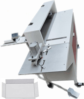 Machine à rainurer le papier et le carton pneumatique, machine à rainurer en V de bureau, machine automatique de découpe de rainures pour boîtes cadeaux en carton