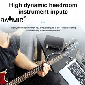 Interfaz de Audio Profesional de 2 Canales, 2 Entradas y 2 Salidas, Equipo de Grabación para Computadora, Canto en Vivo, Mezclador de Guitarra Externo USB - Product Image 2