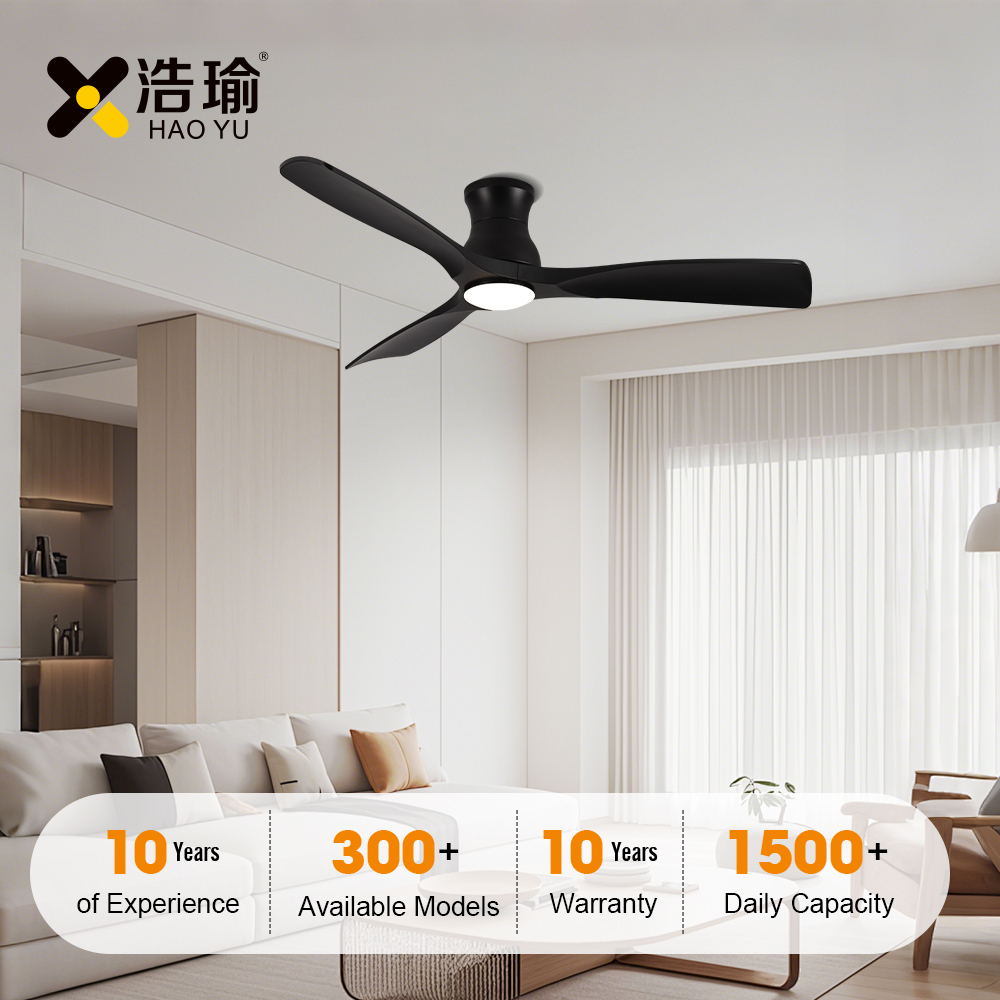 #3473 Modern 52-Inch Abs Blades Decorative Led Ceiling Fan with Light Remote Control Fan Lamp for Household Commercial Use