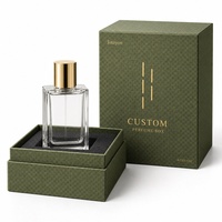 Boîte à parfum rigide avec couvercle, en papier texturé spécial, avec logo personnalisé, couleur cyan, A3321-G12, 10x10x14cm, insert en mousse surélevé, finition brillante