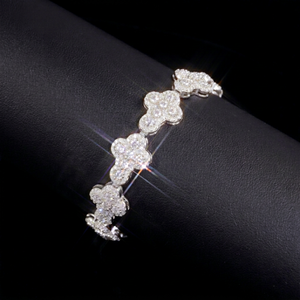 Hiphop Hot Selling 925 Silver 18K gold plated VVS Moissanite GRA certificate Diamond <b>iced</b> <b>out</b> cross Cuban <b>Chain</b> Bracelet Luxury - Product Image 1