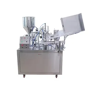 Half-Automatische Plastic Buis Verwarming Afdichting En Vulmachine Voor Cosmetica Crèmepasta Plastic Buis Met Buis Feeder