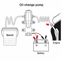 Système de pompe à huile moteur SEAFLO 12V 1,5 GPM, kit d'extraction d'huile de 4 gallons pour camping-car, bateau, marine
