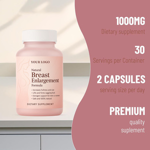 Fórmula Natural para el Aumento de Senos 1000mg, Suplemento Herbal de Estrógeno para Mujeres, Equilibrio Hormonal, 60 Cápsulas - Product Image 2