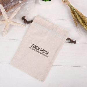 Natural Cotton Muslin Drawstring <b>Bags</b> Eco-Friendly Custom Coffee Bean Canvas <b>Gift</b> <b>Bag</b> for Jewelry Packaging Pouch - Product Image 3