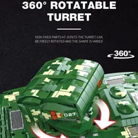 Reobrix 55027 – Équipement de lancement de missiles multiples, chars, modèles télécommandés à assembler, ensembles de blocs de construction
