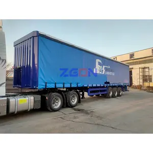3 Axles Tri axle 13 meters 40t 50t lorry side curtain slider trailer truck semitrailer