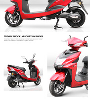 Penjualan langsung pabrik LVJIAN Zhanshen skuter listrik dewasa/sepeda motor 1000W 60/72V 40-60km/H