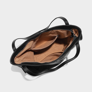 Bolso Tote de Lujo de Alta Gama, Gran Capacidad, Otoño-Invierno, con Cierre de Cremallera, Asa Doble, Bolso de Hombro para el Trabajo, Color Bronceado - Product Image 3