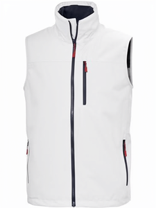 <b>Men's</b> <b>White</b> Stand Collar <b>Vest</b> Zipper Closure Windproof Sporty Outer Wear 100% Polyester Winter Solid Color - Product Image 2