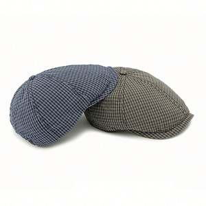 Nouvelle Arrivée 2025 – Béret d'été respirant en coton pour hommes et femmes, style décontracté et tendance, casquette gavroche à 8 panneaux à carreaux - Product Image 2